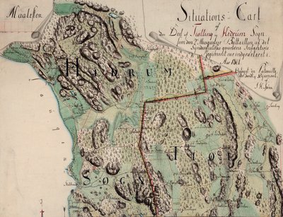 Map of Vestfold (1801) by Unknown